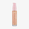 Transparente Flasche MAGIC FILTER Glow Booster im Farbton 20 Medium mit rosa Pumpe und beigem Inhalt.