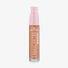 Transparente Flasche MAGIC FILTER Glow Booster im Farbton 40 Tan mit rosa Pumpe und hellbraunem Inhalt.