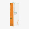 Orange-weiße Verpackung der Double Glow Exfoliating Face & Body Scrub mit grünem Text auf weißem Hintergrund.