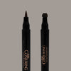 Die beiden Spitze des The Conjuring Eyeliner Stamps Hide and Clap von Lethal Cosmetics: einer mit einer Filzspitze, der andere mit einer Stempelspitze.