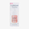 Weiße Verpackung des Lumene INVISIBLE ILLUMINATION Liquid Blush Pink Blossom mit Abbildung der Tropfflasche.