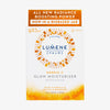 Weiße Verpackung  des Lumene NORDIC-C [VALO] Glow Moisturizer mit orangen Designelementen.