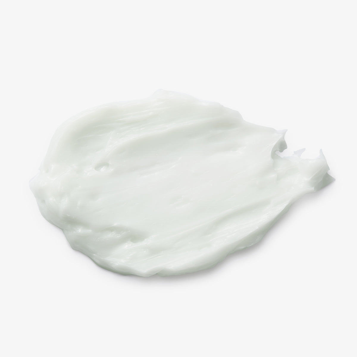 Weißer Klecks der Booster Masque True Soft von maria nila auf einem weißen Hintergrund.