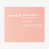Pfirsich-rosa Verpackung der medicube Collagen Jelly Cream vor weißem Hintergrund.