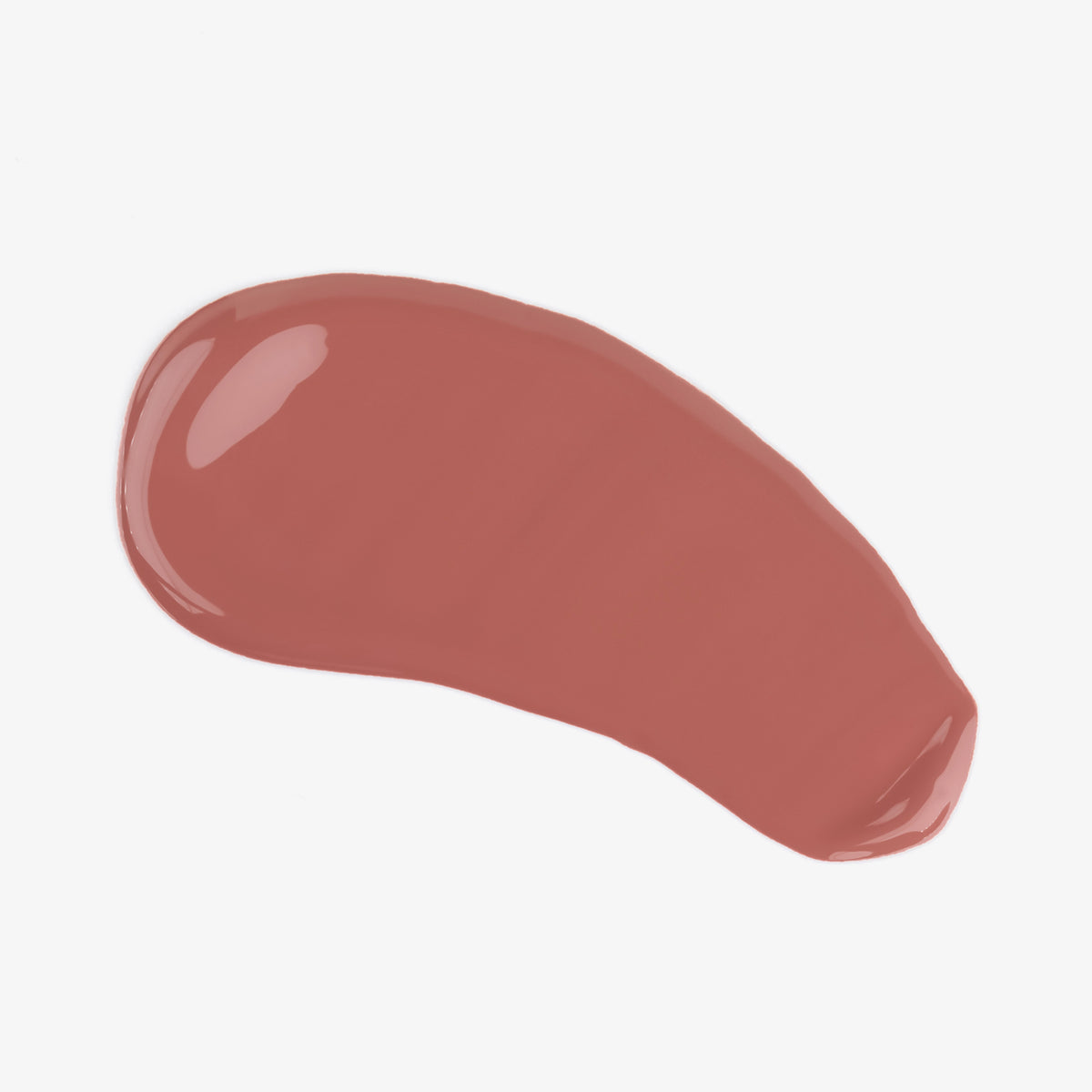 Ein Farbstreifen des glänzenden Flush of Blush Soft Mauve in entsättigtem Pfirsichton auf weißem Hintergrund.