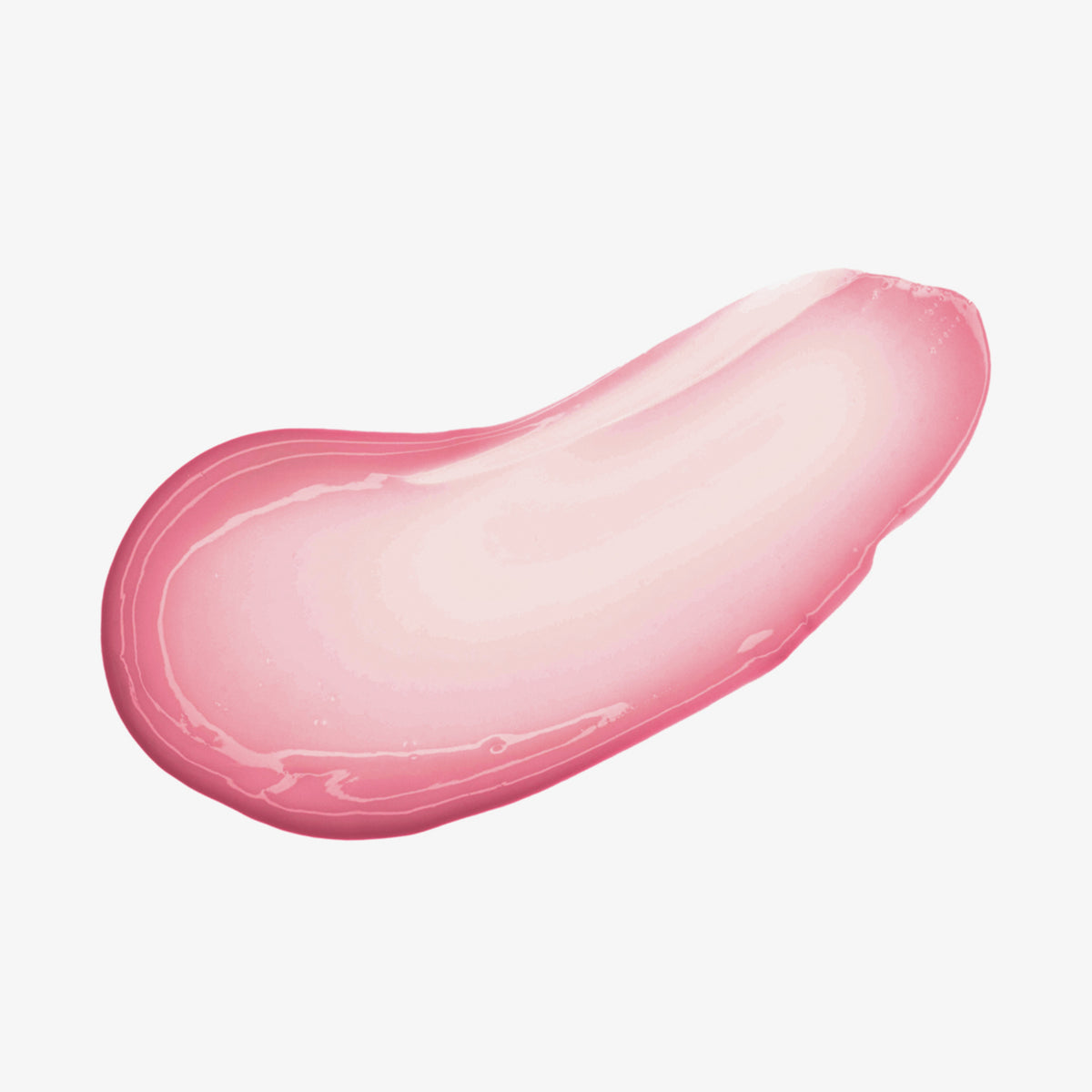 Ein Abstrich des Hydramorphosis Lippenstifts von Mesauda Beauty auf einem weißen Hintergrund verschmiert.
