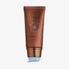 Eine bronzefarbene Tube NABLA Cosmetics Angel Aura Bronze mit hellblauem Pumpspender, abgebildet auf weißem Hintergrund.