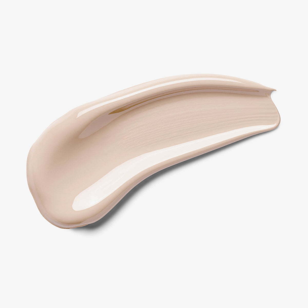 Ein glatter Fleck Skin Realist Tinted Balm in der Farbe 05 Fair auf weißem Hintergrund.