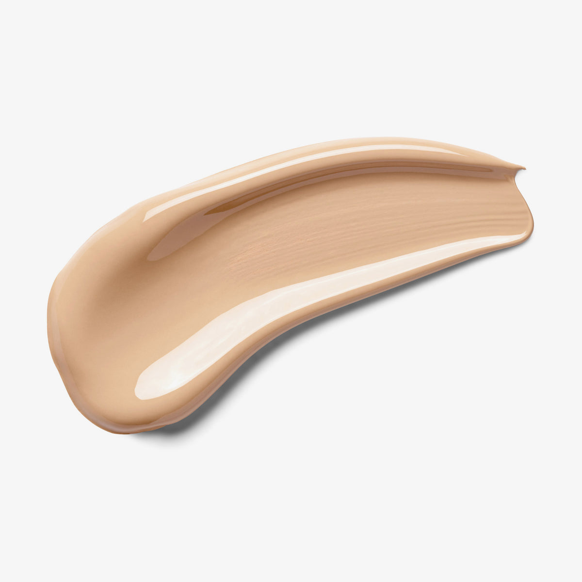 Ein glatter Fleck Skin Realist Tinted Balm in der Farbe 2.5 Medium auf weißem Hintergrund.