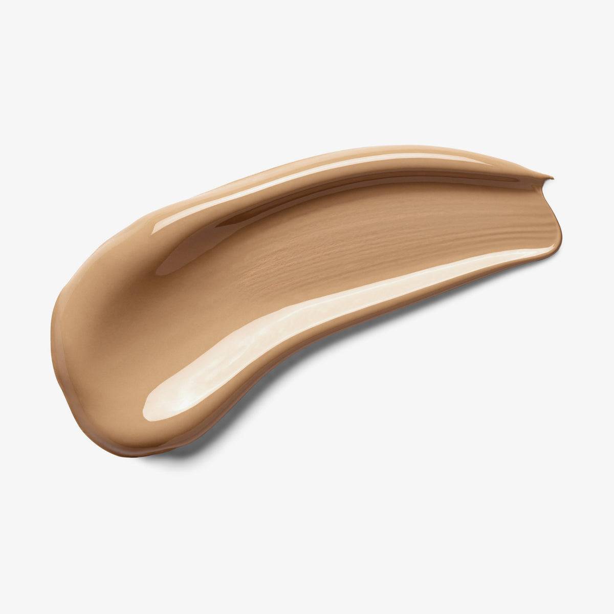 Ein glatter Fleck Skin Realist Tinted Balm in der Farbe 3.5 Medium-Tan auf weißem Hintergrund.
