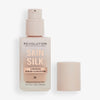 Eine Flasche Skin Silk Serum Foundation ohne Deckel, Farbton F9.
