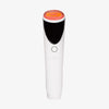 Das Pure Red LED Light Therapy Facial Device ist ein weißes, handliches Gerät mit einem roten Licht an der Oberseite.