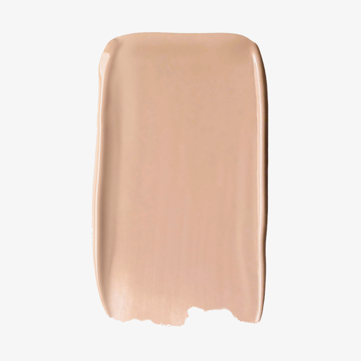 Ein beiges, rechteckiges Farbmuster der SWEED Glass Skin Foundation auf weißem Hintergrund.