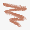 Eine dicke, wellige braune Linie auf weißem Hintergrund, ähnlich wie bei einem Make-up-Farbmuster des SWEED Lip Liner.