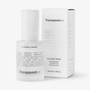 Eine weiße Flasche des Oil Patrol Serums von Transparent Lab steht neben der Verpackung.