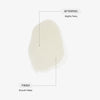 Ein Zitpeel Creme-Swatch auf weißer Oberfläche dazu beschreibende Eigenschaften