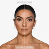 Vorher-Nachher-Bild des Gesichts einer Frau nach Anwendung des BPerfect Cosmetics x Katie Daley Perfect Powders Honeycomb.