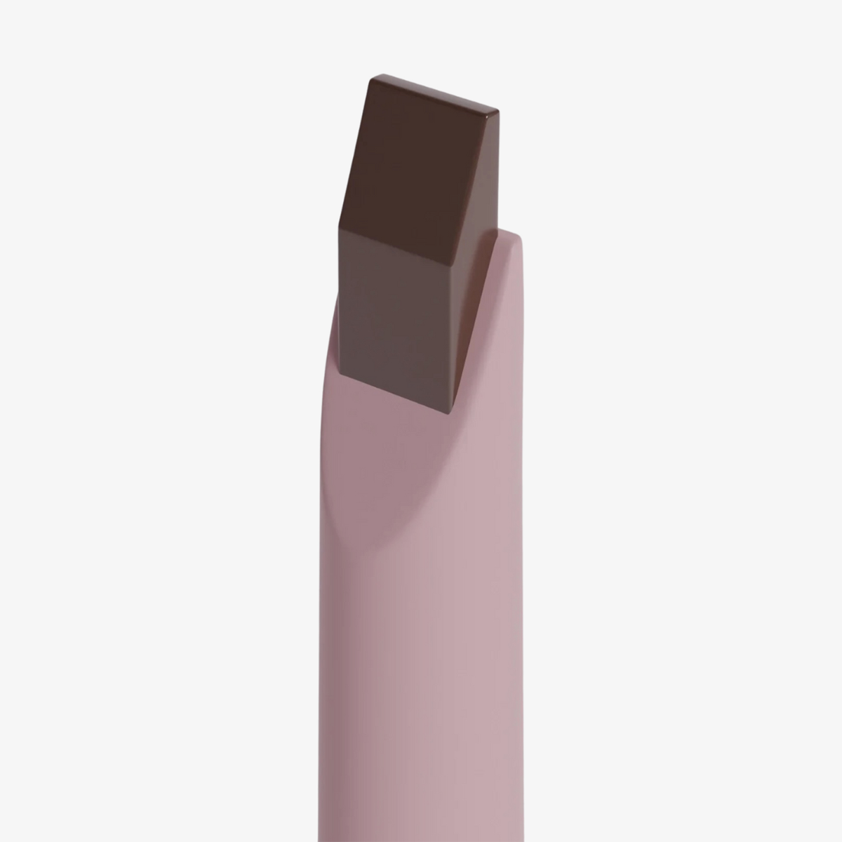 Der Dominique Cosmetics Lip Frame Pencil in der Farbe Espresso Shots mit abgewinkelter, quadratischer Spitze steht auf weißem Hintergrund.