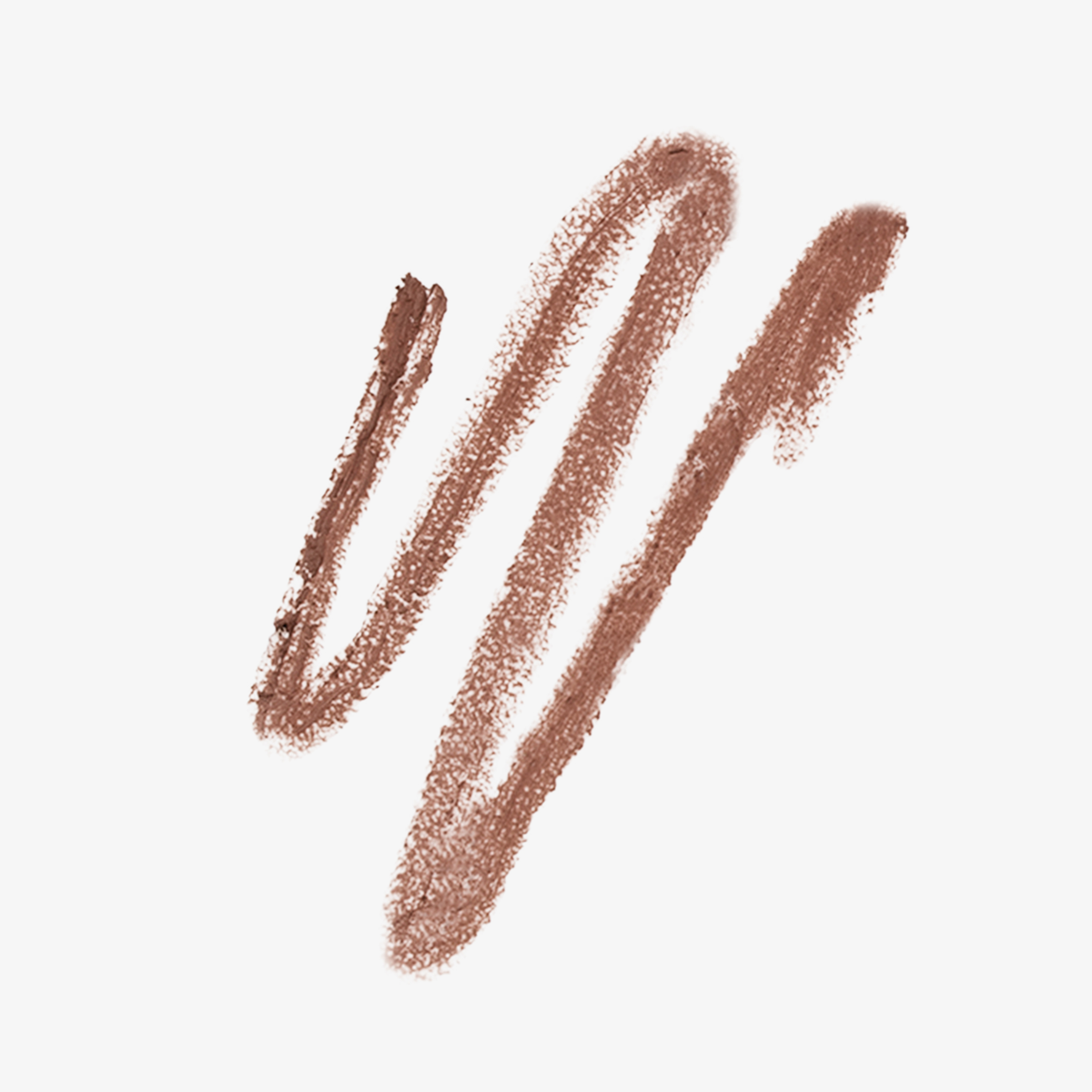 Mesauda Beauty Rebelips brauner Schminkstift gekritzelt auf weißem Hintergrund.