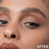 Nahaufnahme des Gesichts einer Frau mit gepflegten Augenbrauen und natürlichem Make-up nach der Anwendung von Signabrow von Mesauda Beauty; in der Ecke erscheint der Text "AFTER".