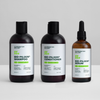 Scandinavian Biolabs Bio-Pilixin® Hair Activation Routine - Men: drei Produkte nebeneinander auf einer grauen Fläche.