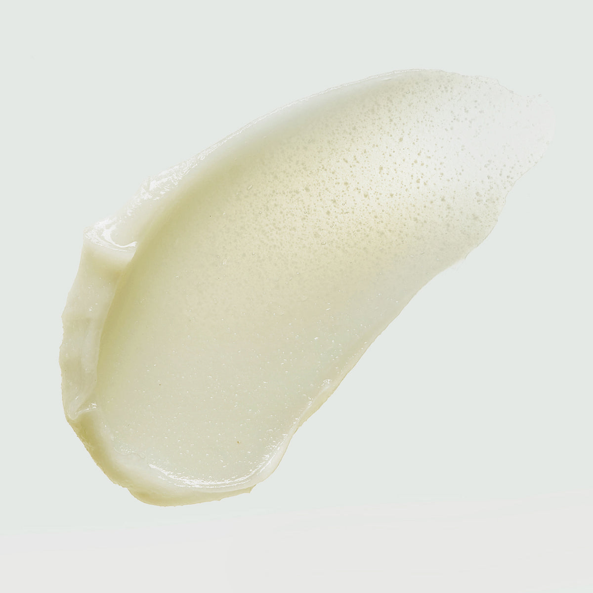 Ein Klecks durchscheinendes, cremiges Heartleaf LHA Moisture Peeling Gel auf hellem Hintergrund.