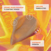 Brauner Swatch des Technocolor 1 Hour Express Self Tanning Foam Caramel; dazu Vorteile des Produkts