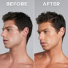 Vorher-Nachher-Bild eines Mannes zeigen  gerbäunten Teint durch die Verwendung des Technocolor Self Tanning Face Serum Emerald 
