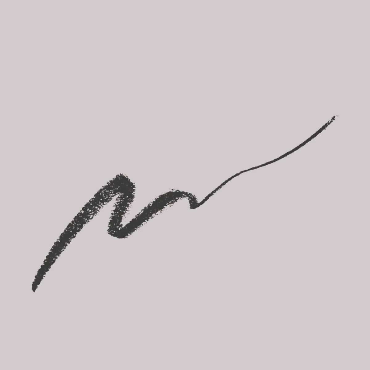 Eine gezackte grau-schwarze Linie auf weißem Hintergrund, die mit dem Brow Frame Pencil erstellt wurde.