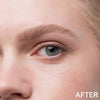 Nahaufnahme der Augen und Augenbrauen einer Person nach der Anwendung von Brow a Spell von Mesauda Beauty, mit dem Text "AFTER" in der unteren rechten Ecke.