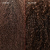 Braune krause Locken (links) vor und glänzende definierte Locken (rechts) nach der Anwendung des N°7 Bonding Oil 30ml.