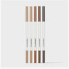 Fünf LH Cosmetics Infinity Brow Pens in verschiedenen Brauntönen stehen aufrecht vor einem hellen Hintergrund.