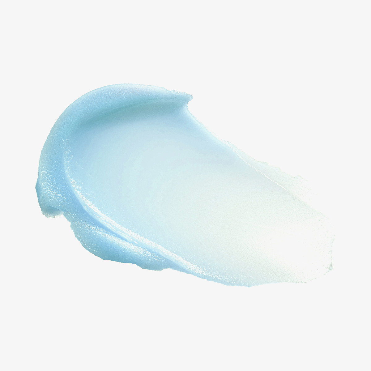 Blau-weißer Creme-Swatch des Madagascar Centella Hyalu Cica Silky Fit Sun Stick auf weißem Hintergrund.