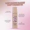 One Night Only Tan Instant Wash Off-Flasche mit Produktbeschreibungen auf einem rosa Hintergrund mit Farbverlauf.