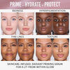 Vier Vorher-Nachher-Bilder von Frauen mit unterschiedlichen Hauttönen zeigen, dass das Yummy Skin Glow Serum Rötungen, Hyperpigmentierung und feine Linien reduziert und die Textur verbessert.