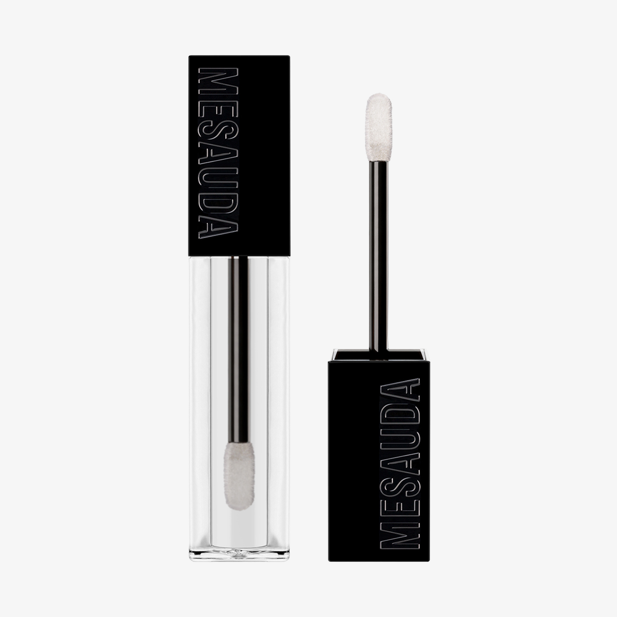 COSMIC KISS CHRISTMAS KIT – Lipgloss-Tube mit schwarzer Kappe und Applikatorstift.