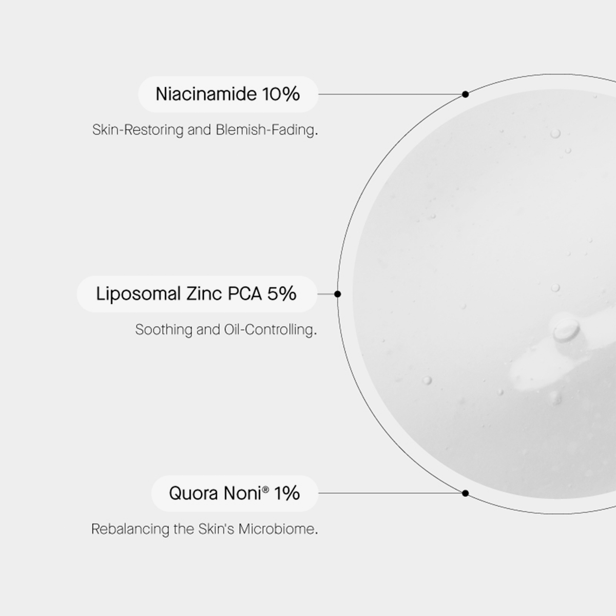 Oil Patrol Serum enthält Niacinamid, liposomales Zink-PCA und Quora Noni®, um Hautunreinheiten zu bekämpfen, die Ölproduktion zu kontrollieren und das Mikrobiom der Haut auszugleichen.