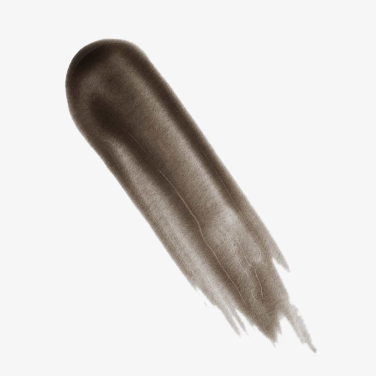 Ein diagonaler Strich mit dunkelbraunem Brow Booster-Augenbrauengel.