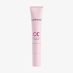 Eine rosa Tube Lumene CC All-In-One Primer steht aufrecht vor einem weißen Hintergrund.