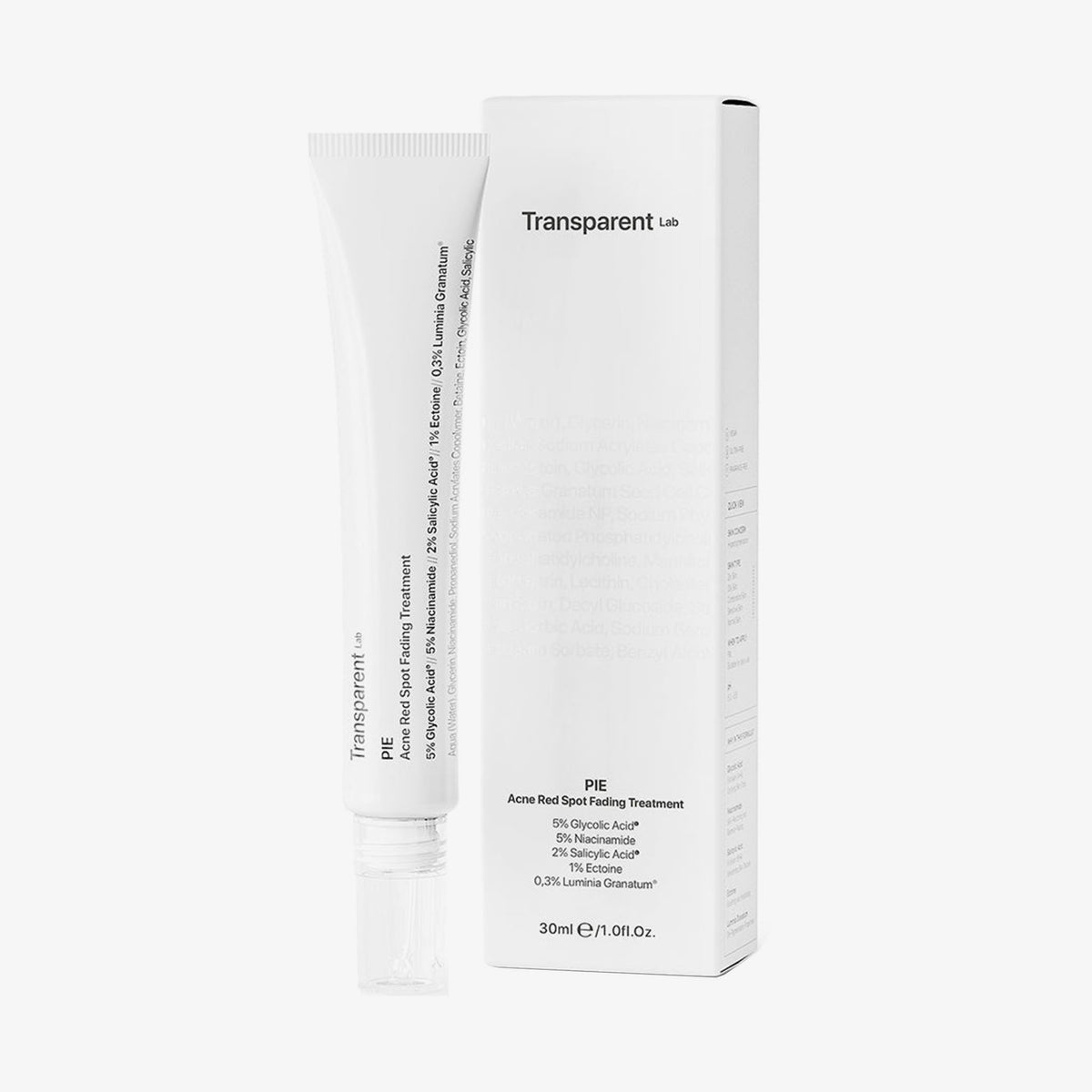 Tube und Schachtel PIE Acne Red Spot Fading Treatment in 30 ml.