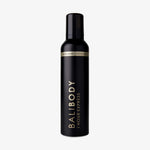 Schwarze Flasche 1 Hour Express Ultra Dark Selbstbräunungsmousse von Bali Body vor weißem Hintergrund