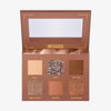 Die offene Mesauda Beauty Bare Harmony 3.0 Lidschattenpalette enthält sechs Farbtöne und einen Spiegel im Deckel.