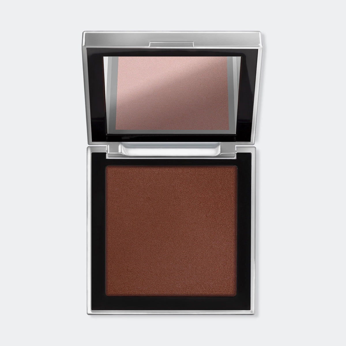 Das kompakte Skin Mate Etui von Mesauda Beauty, eine quadratische Produktschale und integriertem Spiegel im Deckel.
