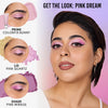 Frau mit mittlerem Hautton und dunklem Haar; daneben Infos zu verwendeten Danessa Myricks Beauty Produkten.