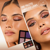 Ein Model präsentiert dezente und auffällige Lidschatten-Looks, die mit der Lightwork Palette VIII Freedom von Danessa Myricks Beauty kreiert wurden.
