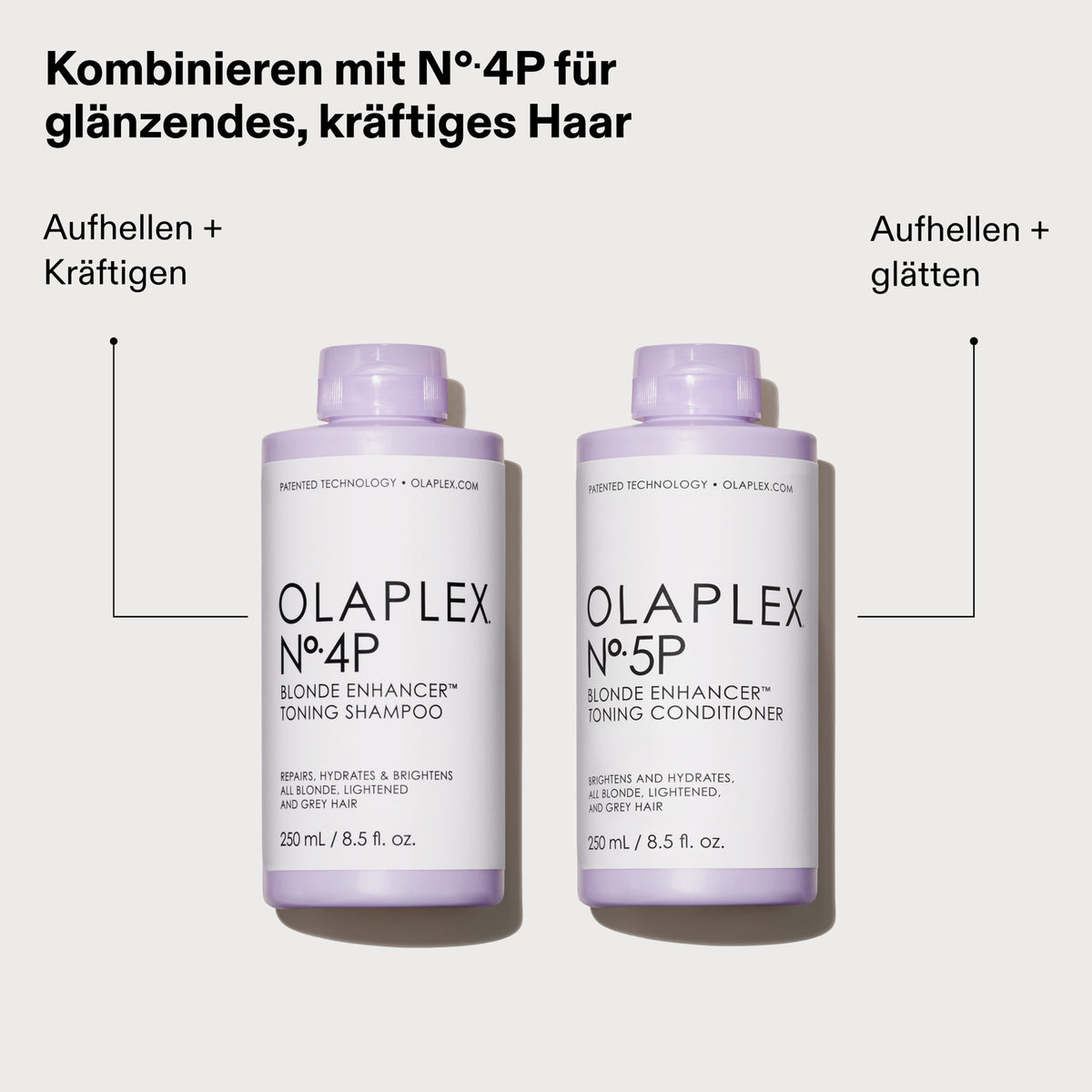 Empfehlung zu Kombination von N°5P Blonde Enhancer Toning Conditioner und N°4P Blonde Enhancer Toning Shampoo.