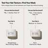 Ein Vergleich der OLAPLEX Rich Hydration Mask und der Weightless Nourishing Mask mit Produktbildern und Beschreibungen.