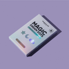 Eine Packung Magic Dream Dots-Akne-Pflaster mit Stern-, Mond- und Wolkensymbolen auf lavendelfarbenem Hintergrund.