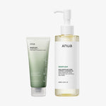 Anua Double Cleanse Duo mit Heartleaf Pore Deep Cleansing Foam und Heartleaf Pore Control Cleansing Oil – für porentiefe, sanfte Reinigung.