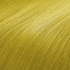 Nahaufnahme von leuchtend gelbem Haar, erzielt mit der Lealuo Galaxy Paint Stellar Yellow.